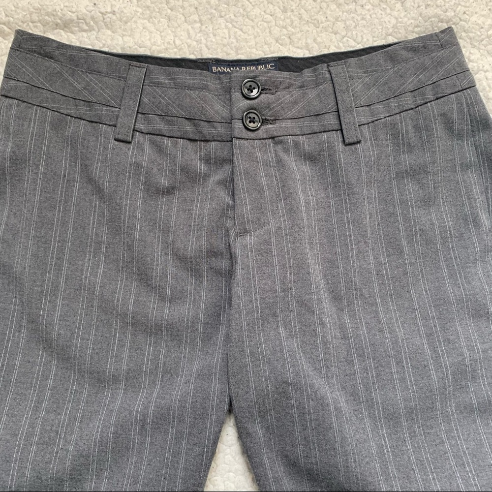 Banana Republic tailored gray stripe work pants